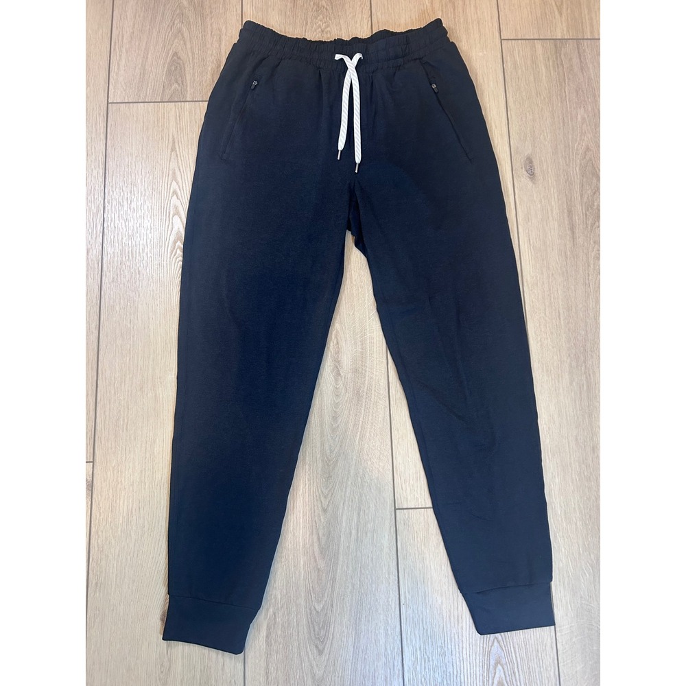 Vuori Performance Jogger Black Elastic Waist Drawstring Pockets Size M